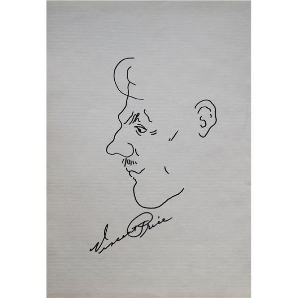 Vincent Price signed sketch