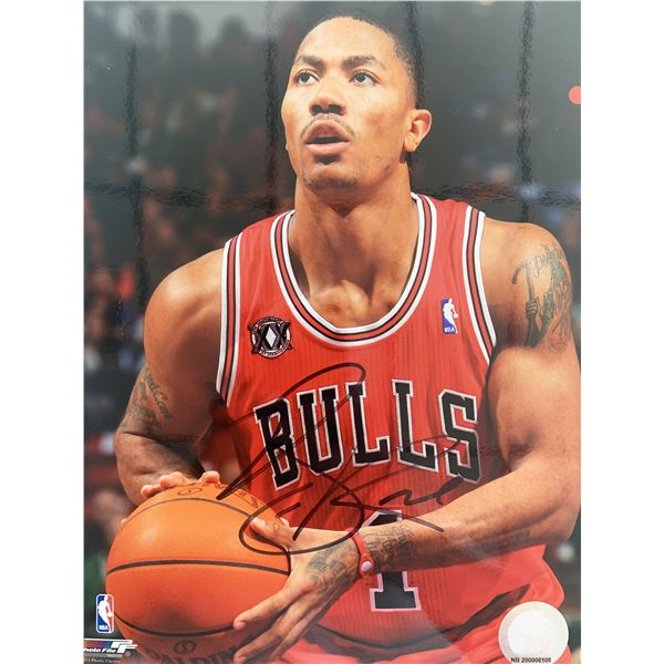 Bulls Derrick Rose signed photo