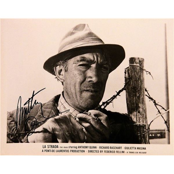 Anthony Quinn signed movie still photo