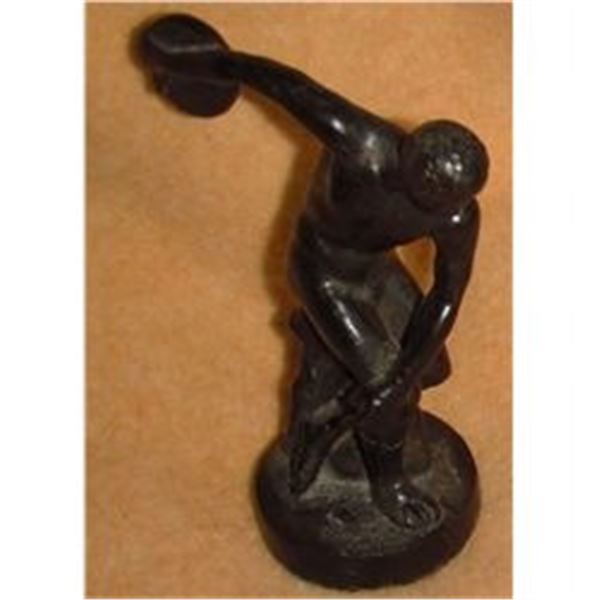 Antique Olympiades nude discus very old small bronze - en ronde bosse nu petit bronze ancien