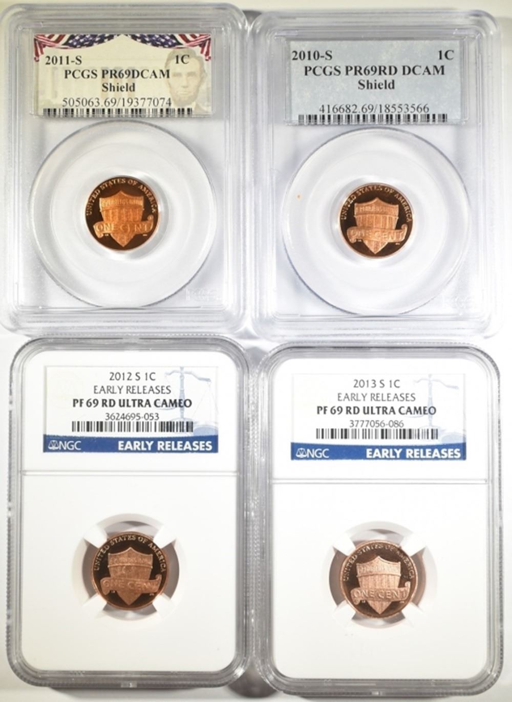 COLLECTOR'S LOT OF SHIELD CENTS