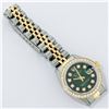 Image 7 : Rolex 2T YG/SS Green Vignette VS 1 ctw Diamond Oyster Perpetual Datejust Wristwa