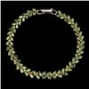 Image 1 : Natural Marquise Peridot & Sapphire Bracelet