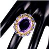 Image 3 : Natural Amethyst 23 ct Sapphire Tanzanite Ring
