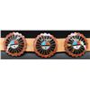 Image 4 : ZUNI INDIAN CONCHO BELT