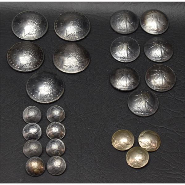 SILVER COIN BUTTONS