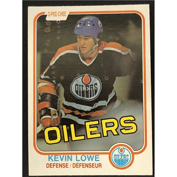 1981-82 O-PEE-CHEE Kevin Lowe (RC) (HOF)