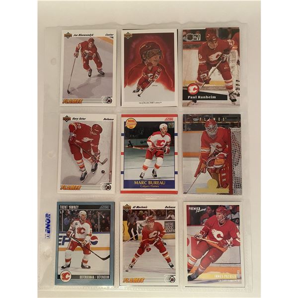 Calgary Flames collection, over 100 assorted cards