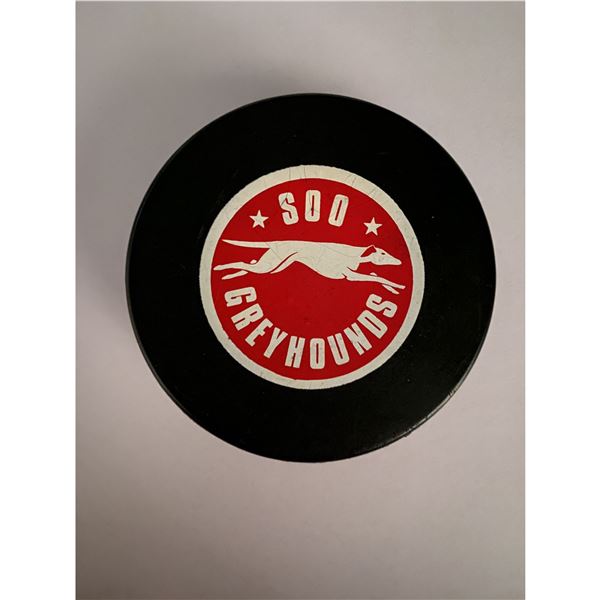 Soo Greyhounds (OHL) late 80's game puck