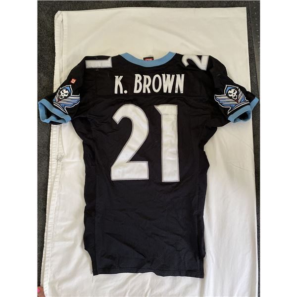 2001 Kerry Brown Toronto Phantoms AFL game worn jersey