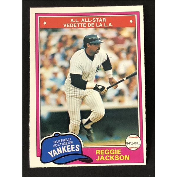 1981 O-PEE-CHEE Reggie Jackson (HOF)