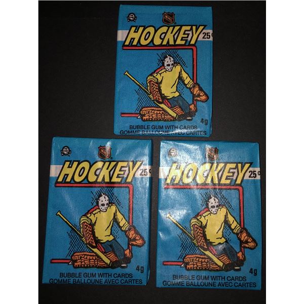 1982-83 O-PEE-CHEE NHL wax packs (3)