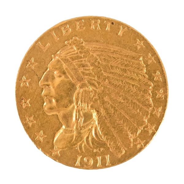 1911 Indian Head $2.50 Gold Coin