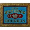 Image 1 : Old Gilt Edge Bourbon Reverse Painted Glass Ad