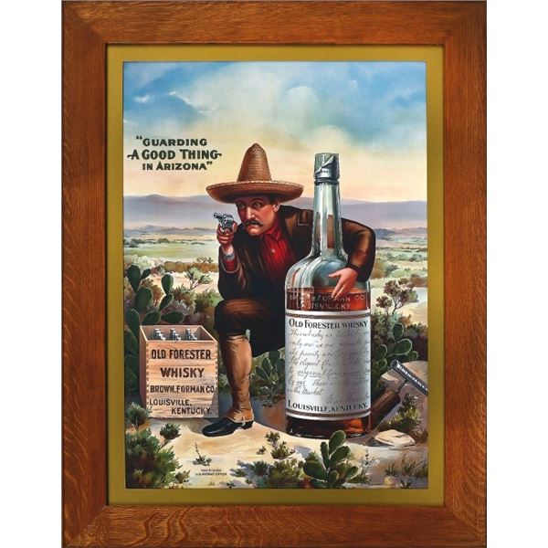 Old Forester Whisky Framed  Advertising Print