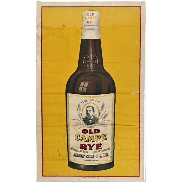 Old Campe Rye Whiskey Canvas Advertisement