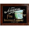 Image 1 : Niagara Fire Insurance Co. Framed Reverse Glass Ad