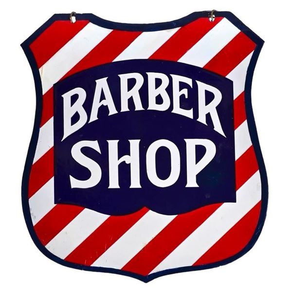 Barber Shop Porcelain Sign