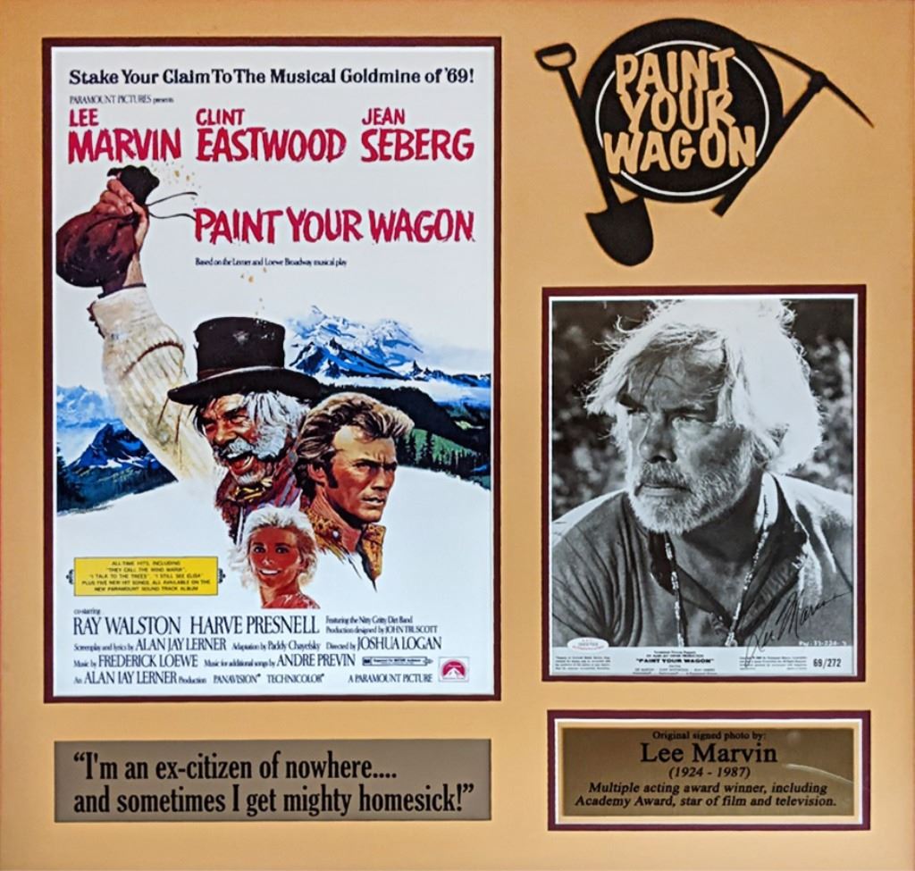 Lee Marvin Paint Your Wagon Signed Photo Collage