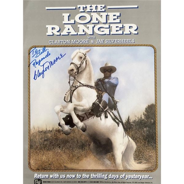 The Lone Ranger Clayton Moore Signed Brochure