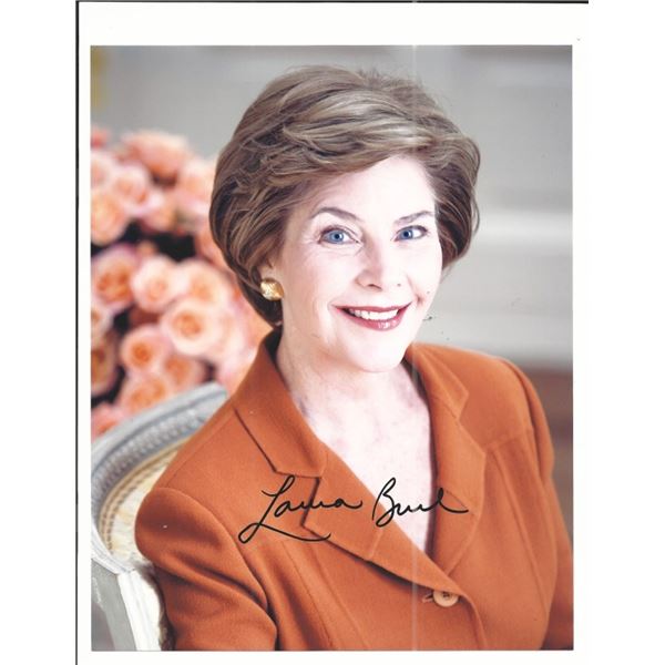 First Lady Laura Bush Signed Photo