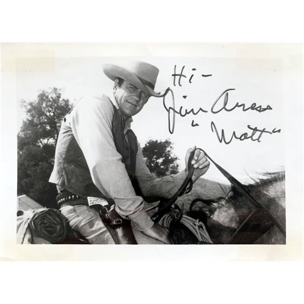Gunsmoke Jim Arness Signed Photo