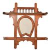 Image 1 : Hanging Oak Horseshoe Mirrored Coat Rack