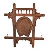 Image 3 : Hanging Oak Horseshoe Mirrored Coat Rack