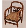 Image 1 : Miniature Doll Wicker Chair with Cushion