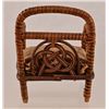 Image 3 : Miniature Doll Wicker Chair with Cushion