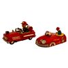 Image 1 : Two Toy Fire Engines with Drivers