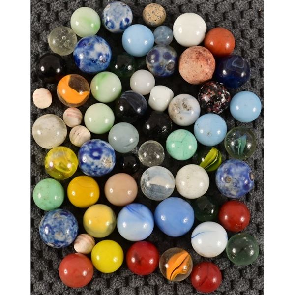 Collection of 57 Marbles