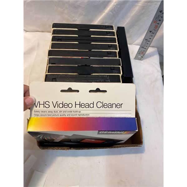 VHS Head cleaner and vhs tapes