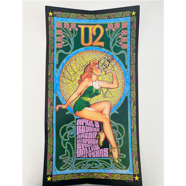 U2 Signed Reunion Arena Dallas, Texas Bob Masse Concert Poster