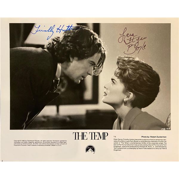 The Temp Lara Flynn Boyle and Timothy Hutton signed movie photo