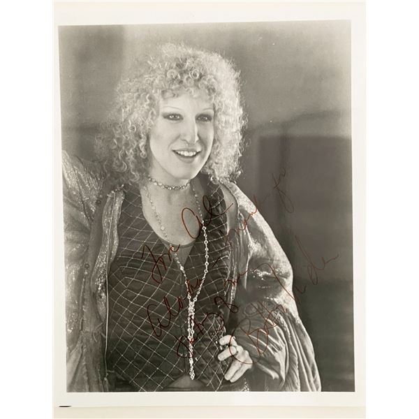 Bette Midler signed photo