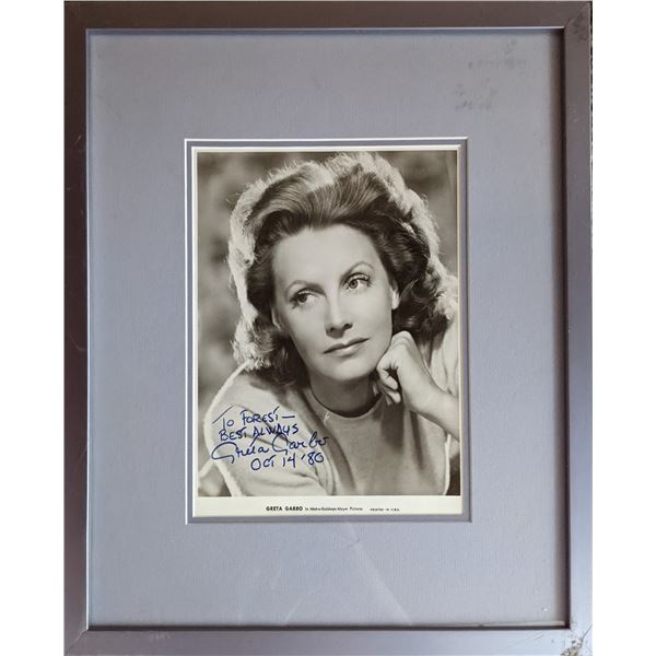 Greta Garbo signed photo with date inscription