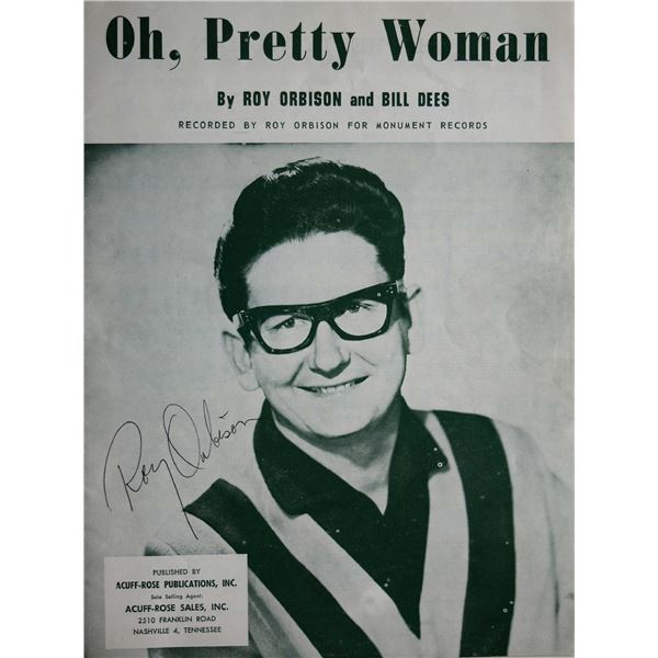 Roy Orbison signed sheet music