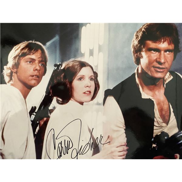 Carrie Fisher Signed Star Wars Photo