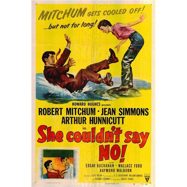 She Couldn't Say No original 1954 vintage one sheet movie poster