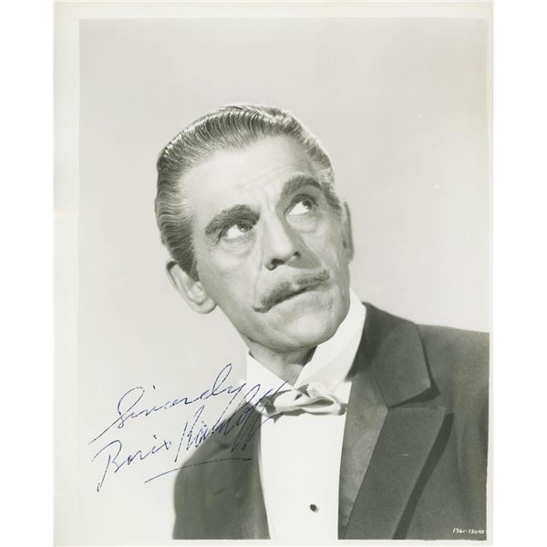 Boris Karloff Universal Monster signed photo
