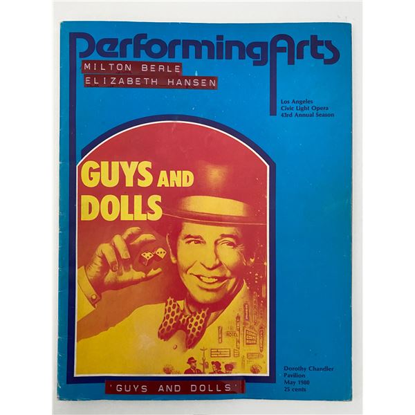 Milton Berle and Elizabeth Hansen Signed Performing Arts Magazine May 1980 Issue