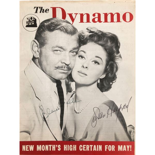 Clark Gable and Susan Hayward signed "Dynamo" magazine