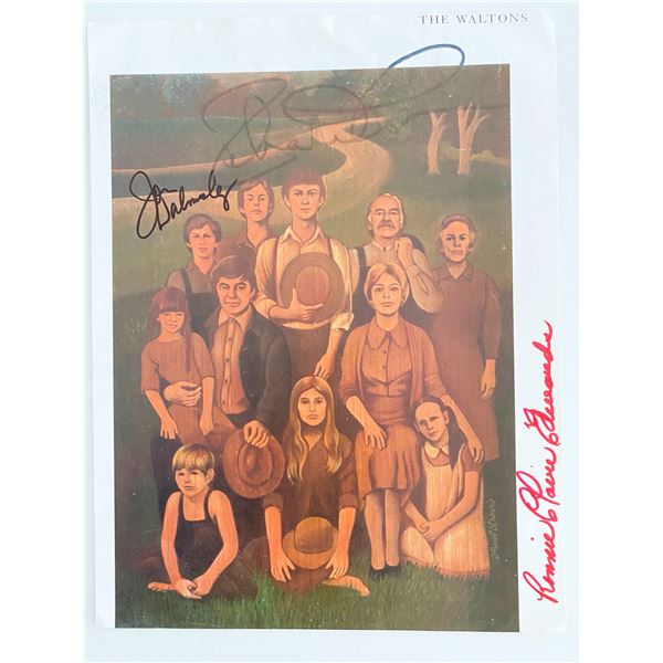 The Waltons cast signed photo