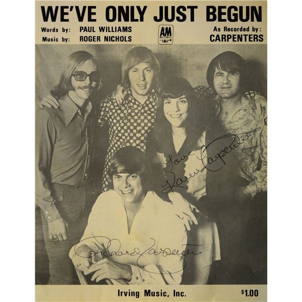 The Carpenters signed sheet music