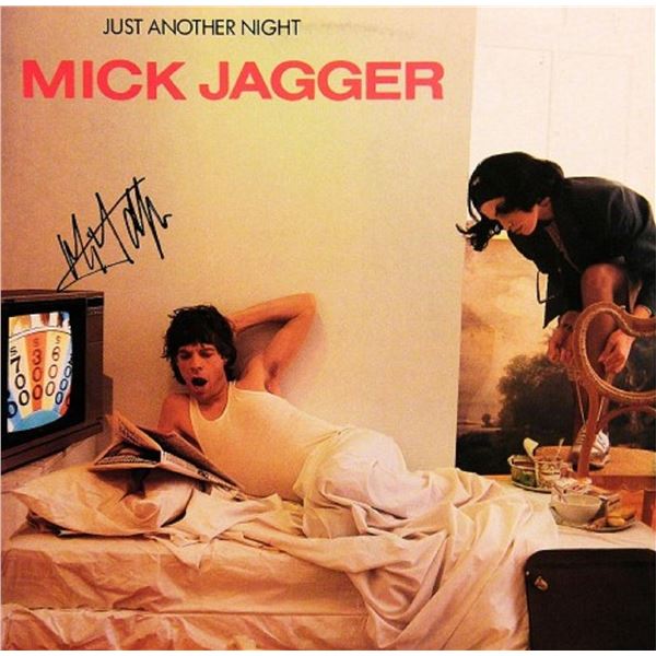 Mick Jagger signed "Just Another Night" album