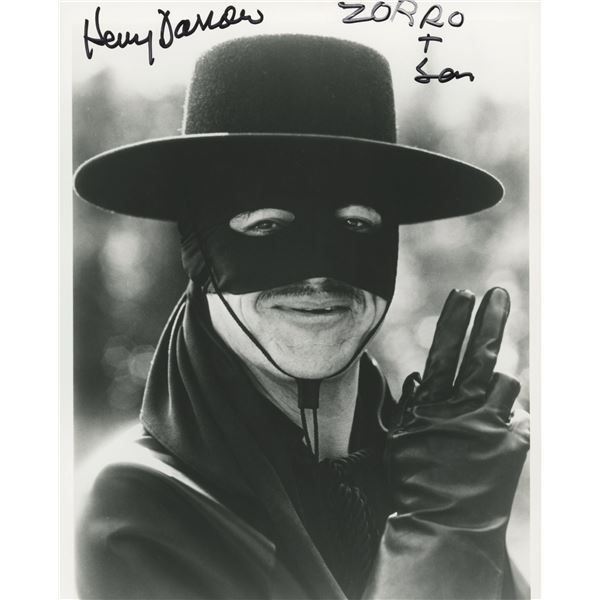 Henry Darrow signed "Zorro and Son" television photo