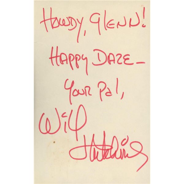 Will Hutchins original signature