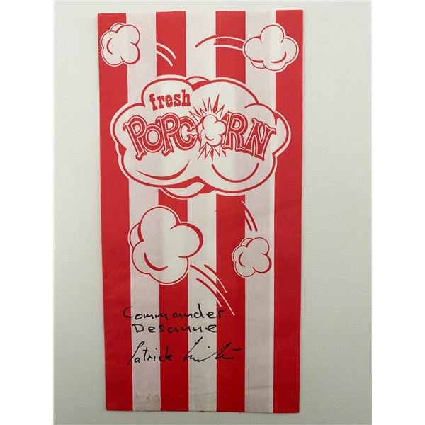 Star Wars Commander Desanne Patrick Ginter signed popcorn bag