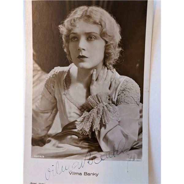 Vilma Banky Autographed Photo